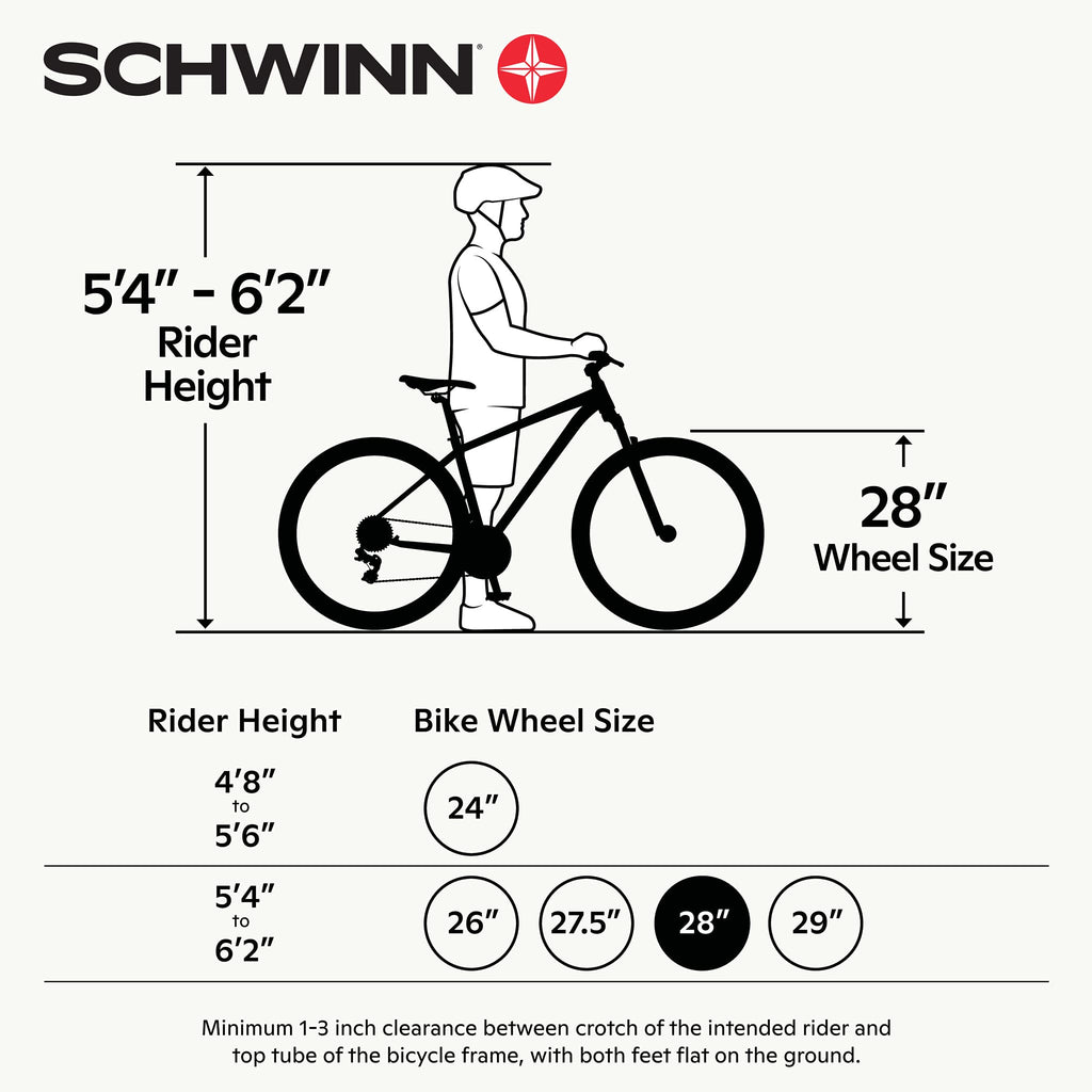 Schwinn GTX 2 Hybrid Bike, 700c Mens and Womens Bike, 21-Speed Hybrid Bicycle, Aluminum Dual-Sport Frame, Suspension Fork, Mechanical Disc Brakes, Adult Bicycle