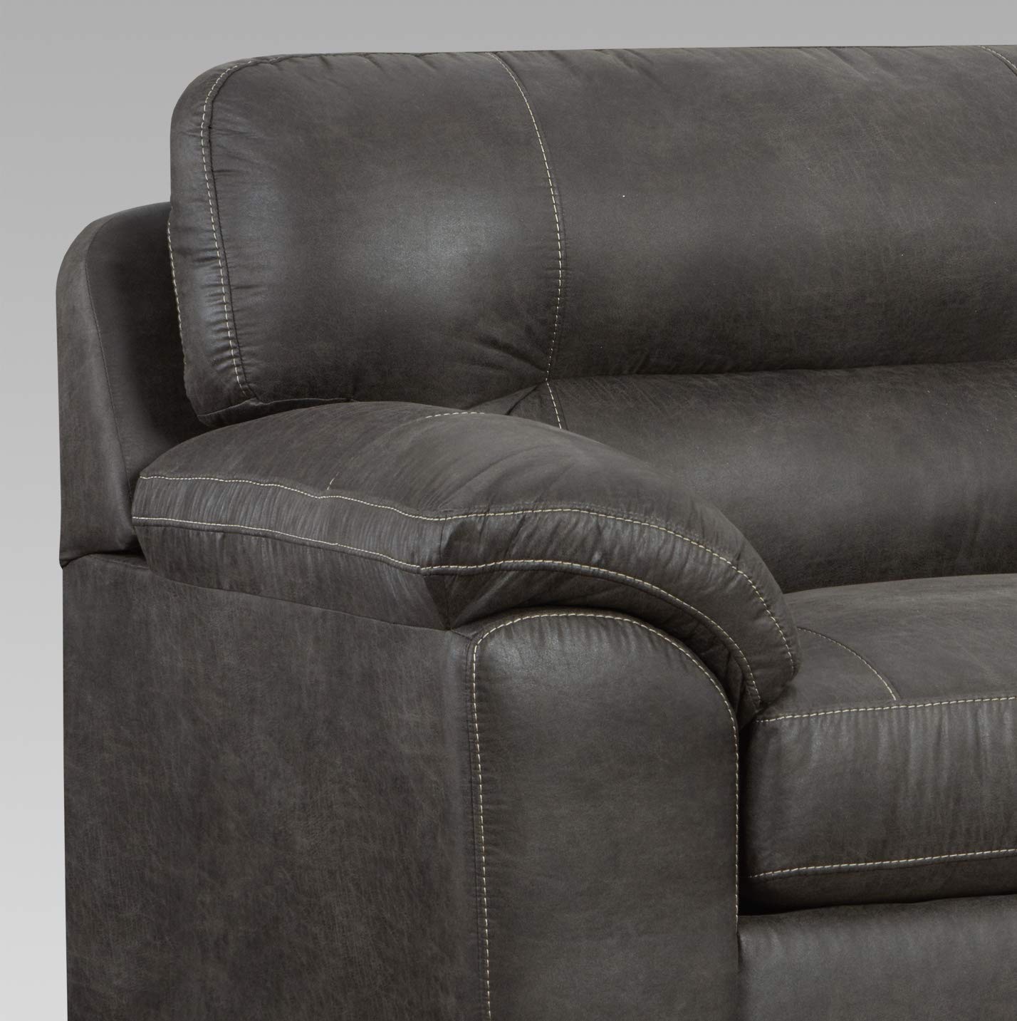 Roundhill Furniture Tirana Contemporary Fabric Pillow-top Arm Chair, Sequoia Ash