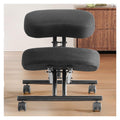 Office Chair Cross Legged Chair，Height Adjustable Kneeling Desk Chair with 4 Universal Wheels, Black Meditation Chair with Thick Seat, Ergonomic Kneeling Chair for Office/Classroom
