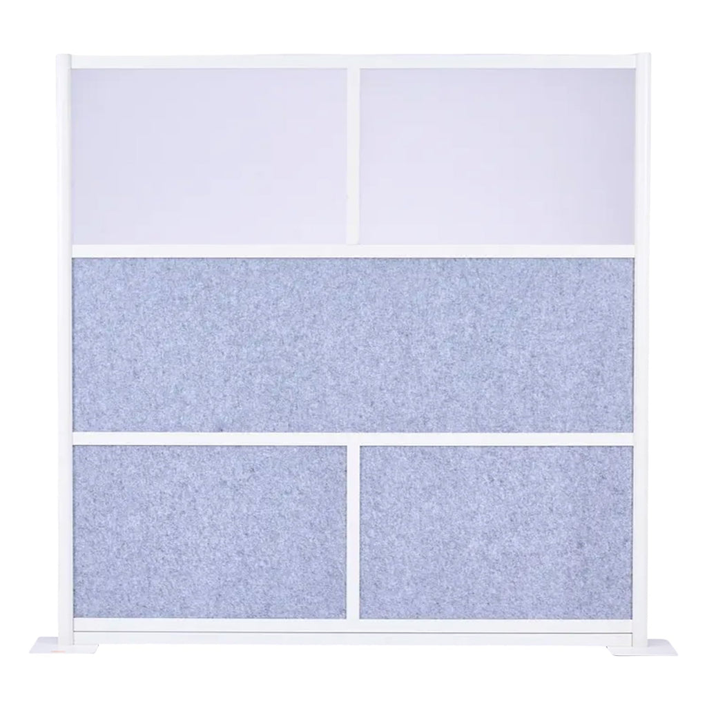VEVOR Office Divider Privacy Partition, 1-Pack, 70" x 70" Modular Wall Room Divider, PET Workstation Cubicle Partition with Frosted Windows, Freestanding Privacy Panel Wall for Office Library