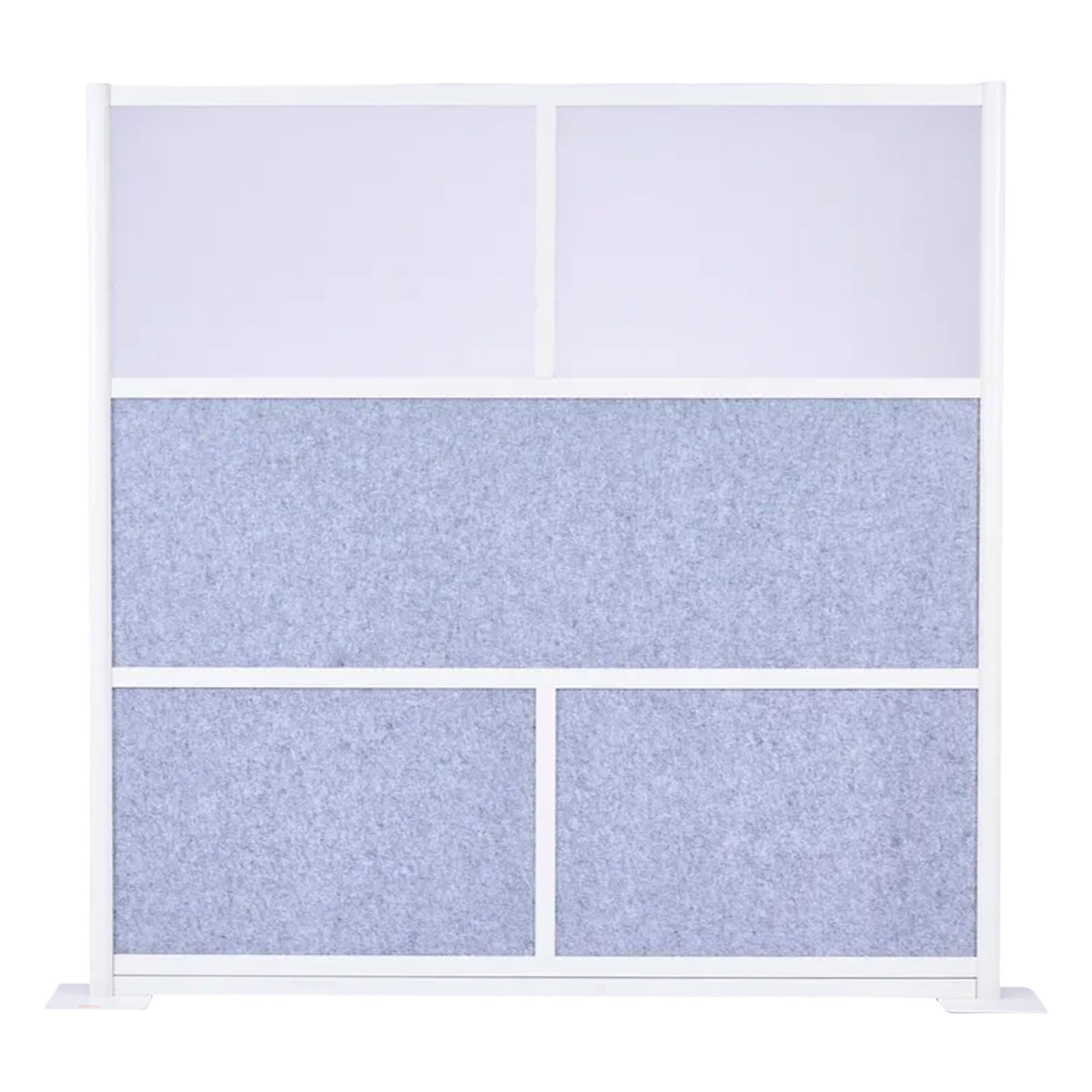 VEVOR Office Divider Privacy Partition, 1-Pack, 70" x 70" Modular Wall Room Divider, PET Workstation Cubicle Partition with Frosted Windows, Freestanding Privacy Panel Wall for Office Library