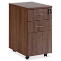 Lorell Essentials Walnut Freestanding Mobile Pedestal