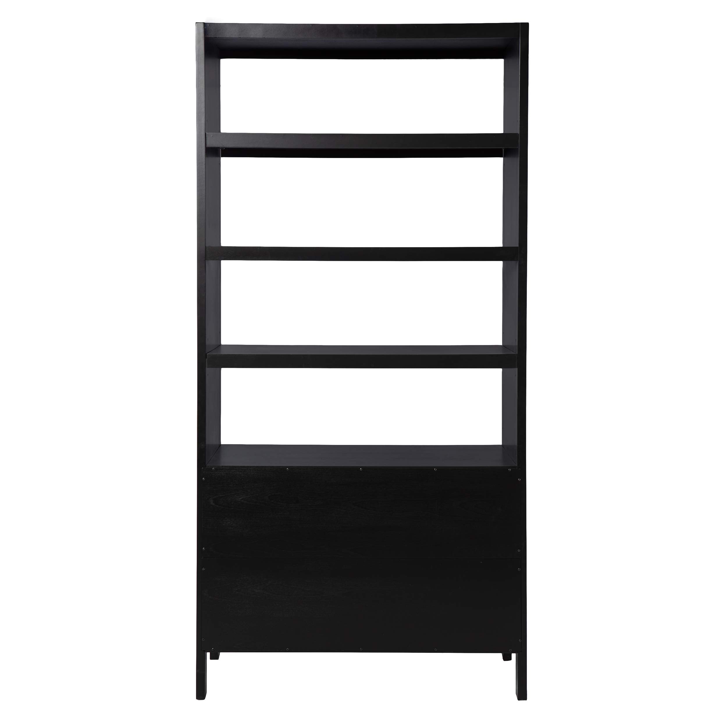 SEI Furniture Carondale Bookcase/Storage Shelf, Black and Gold