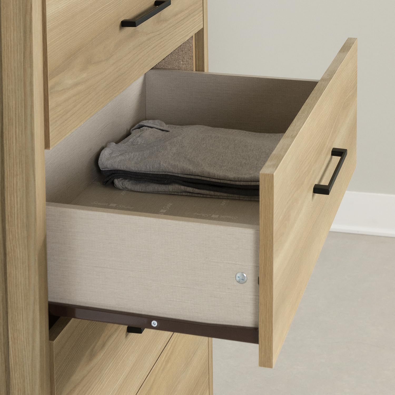 South Shore Gravity 5-Drawer Chest Natural Ash, Contemporary