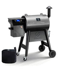 Z GRILLS 450E Pellet Smoker Grill, Upgrade PID 3.0 Temperature Control (180-450°F), 459 SQ.IN Cooking Area, 8 in 1 BBQ Grill,Hopper Cleanout, Meat Probe, Rain Cover, for Backyard Camping
