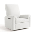 Storkcraft Sorrento Deluxe Power Recliner Swivel Glider – Premium Electronic Nursery Rocking Chair, Oeko-TEX 100 Certified, Includes Dual-USB Charging Port with USB-A & USB-C (Ivory Basketweave)