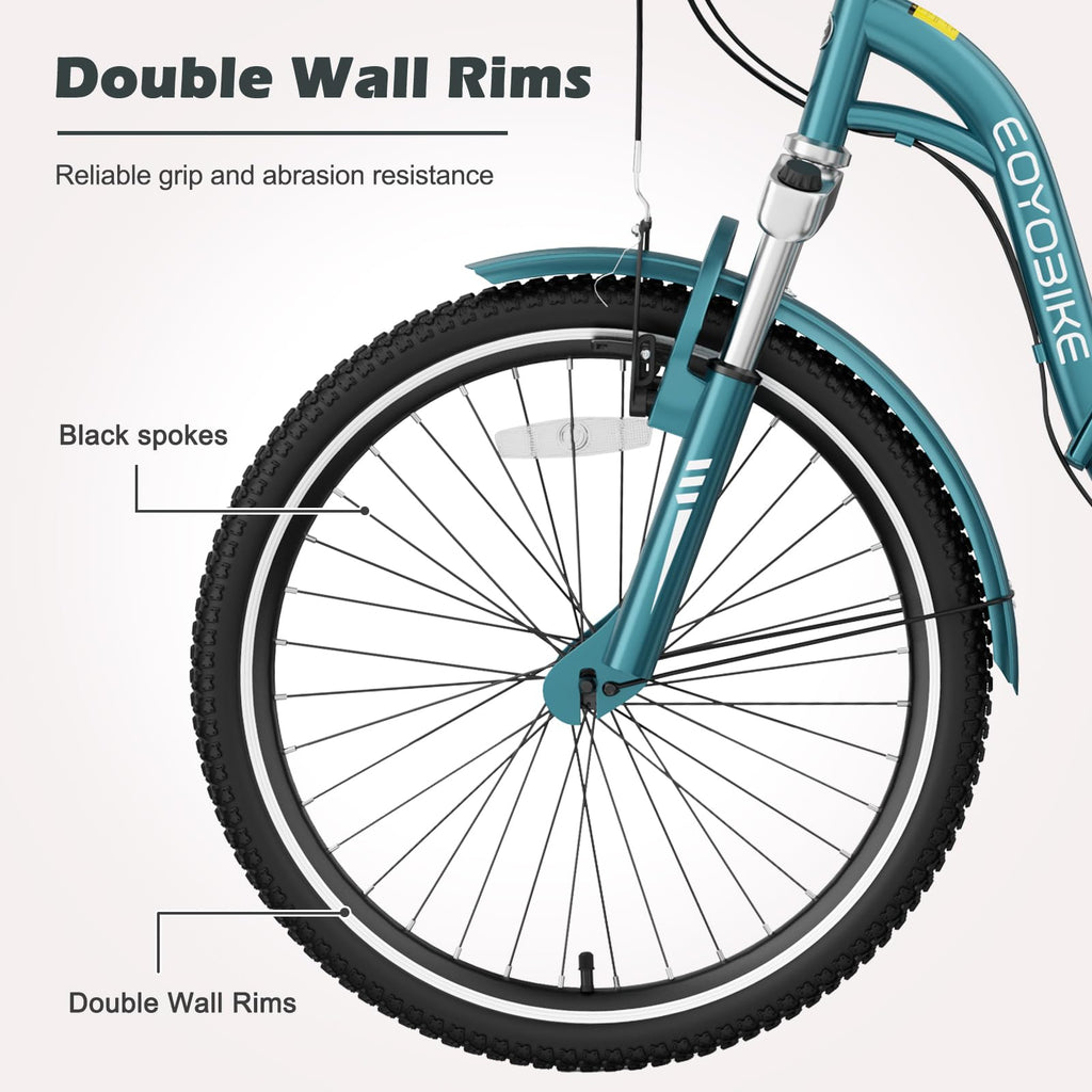 ABORON Adults Tricycle, 3 Wheels Bike for Adult, Tricycle for Adults, Double-Wall Wheel Rims, for Women Men Exercise Outdoor Sports