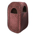 Srliya Portable Sauna Box, 4.76FT Foldable Full Body Steam Sauna Tent with Remote Control and Folding Chair, for Home Relaxation and Gym Use (Wine Red)