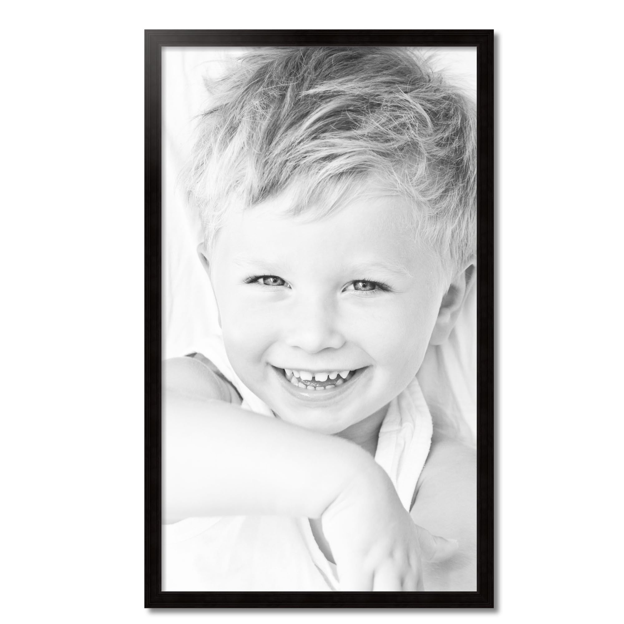 ArtToFrames 28x48 Inch Black Picture Frame, This 1.50 Inch Custom Poster Frame is Colonial Onyx - Comes with Economy Acrylic and Corrugated Backing (2WOM0066-78238-YBLK-28x48)