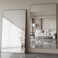 Fitcleer Glassless Full Length Floor Mirror 71”×39”, Shatterproof Large Leaning or Wall Mounted Mirror for Bedroom, Living Room, or Home Gym, Ultra-Light Black Frame