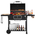 Royal Gourmet CD2030AN 30-Inch Charcoal Grill, Deluxe BBQ Smoker Picnic Camping Patio Backyard Cooking, Black, Large