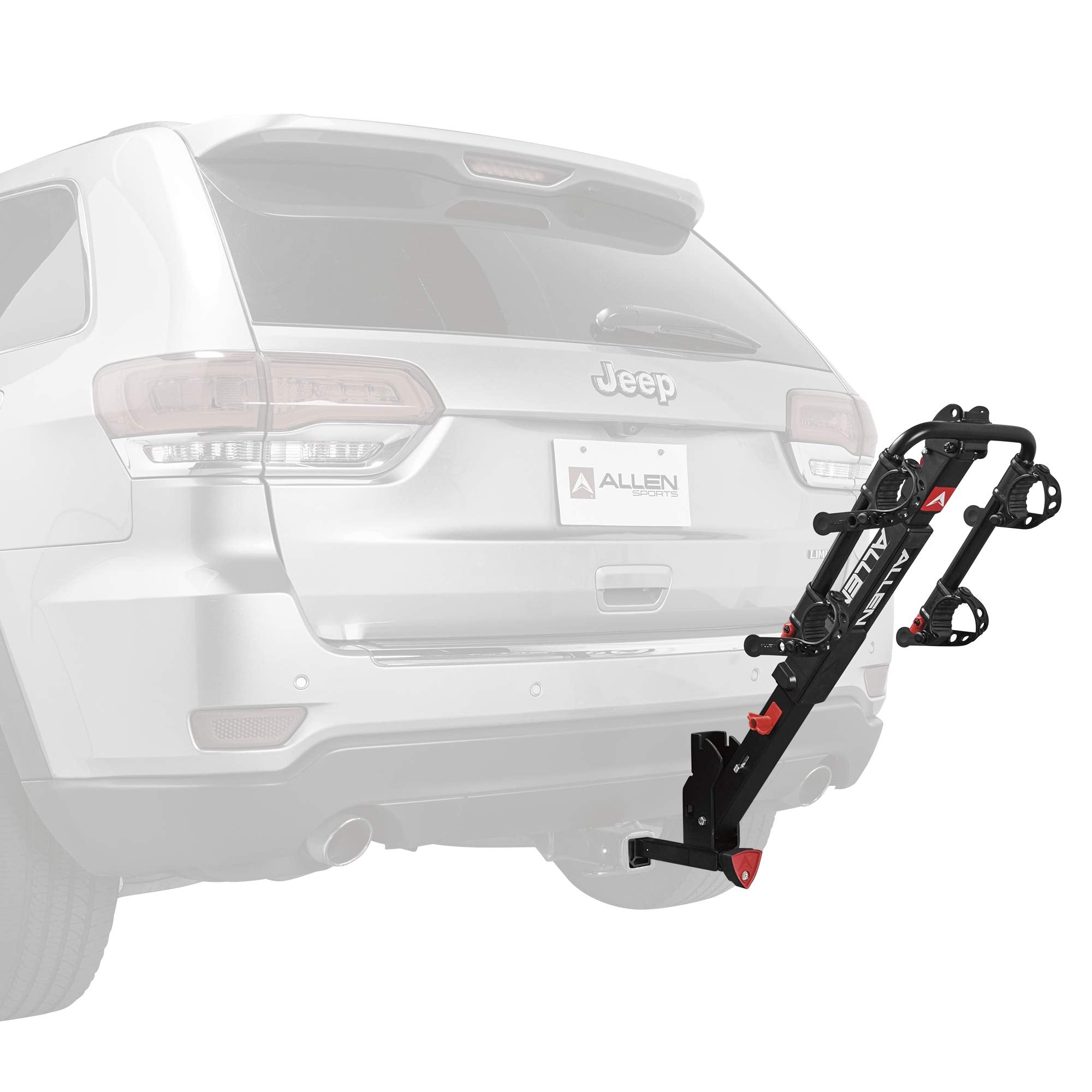 Allen Sports Premier Locking Quick Release 2-Bike Carrier for 2 in. & 1 4 in. Hitch, Model QR525 , Black