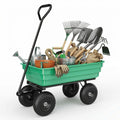 Tedyle Heavy Duty Garden Dump Cart – 4 Cu.Ft. Yard Wagon with 10-Inch No-Flat All-Terrain Wheels, 180° Rotating Handle & Quick-Release Dumping, Perfect for Outdoor Gardening, Farms & Lawns