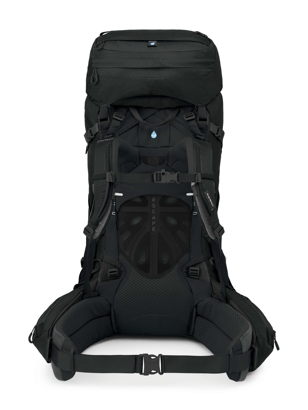 Osprey Aether 65L Men's Backpacking Backpack, Black, L/XL, Extended Fit