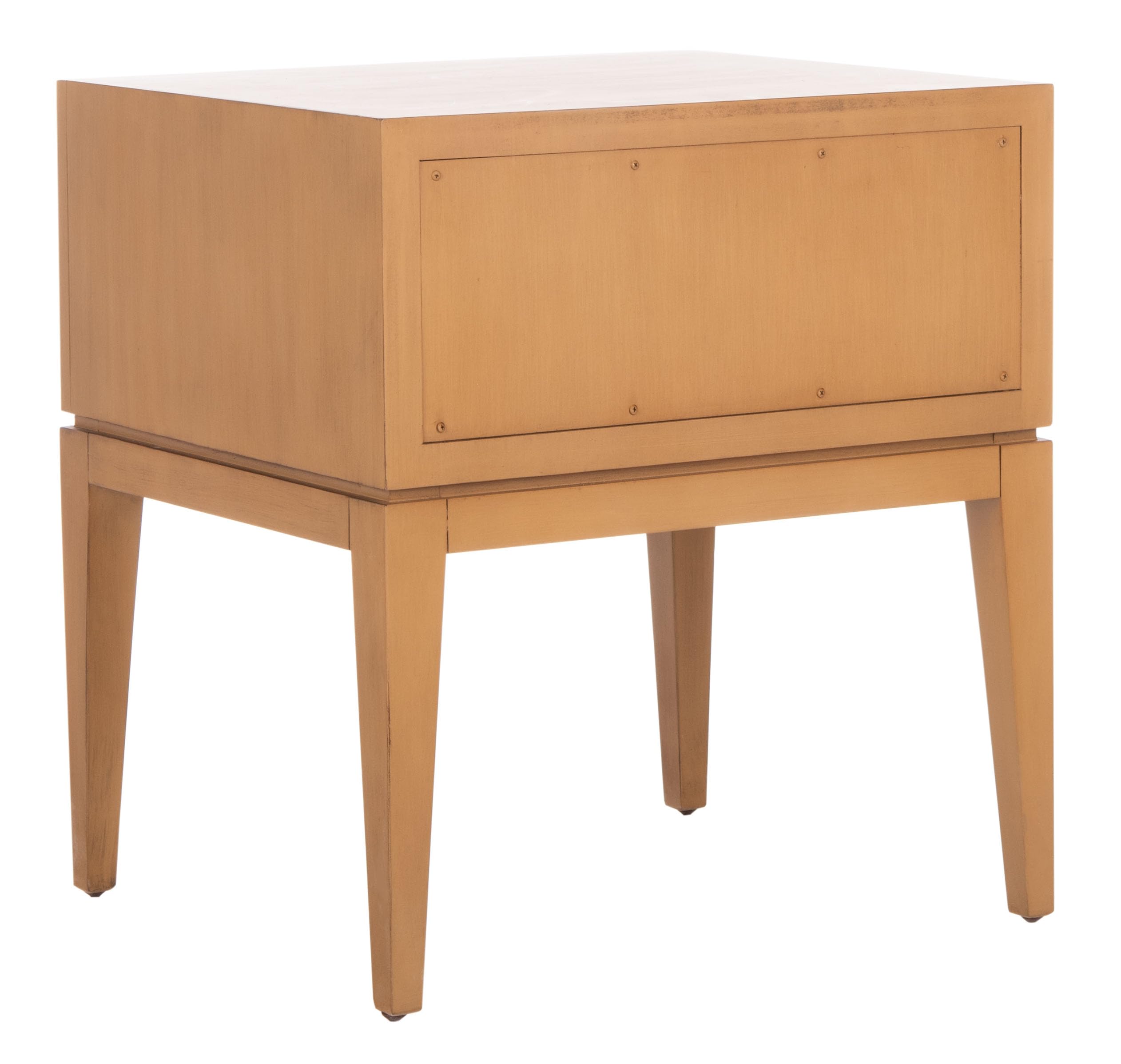 SAFAVIEH Couture Collection Armand Natural/Dark Brown Woven 1-Drawer Accent Table Nightstand (Fully Assembled)