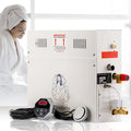 Hapyvergo Steam Shower Generator Kit 6KW for Bath Sauna SPA, Aromatherapy Steam Head, Self-draining System, LED Waterproof Controller 77-131℉For Home Commercial Use 220V