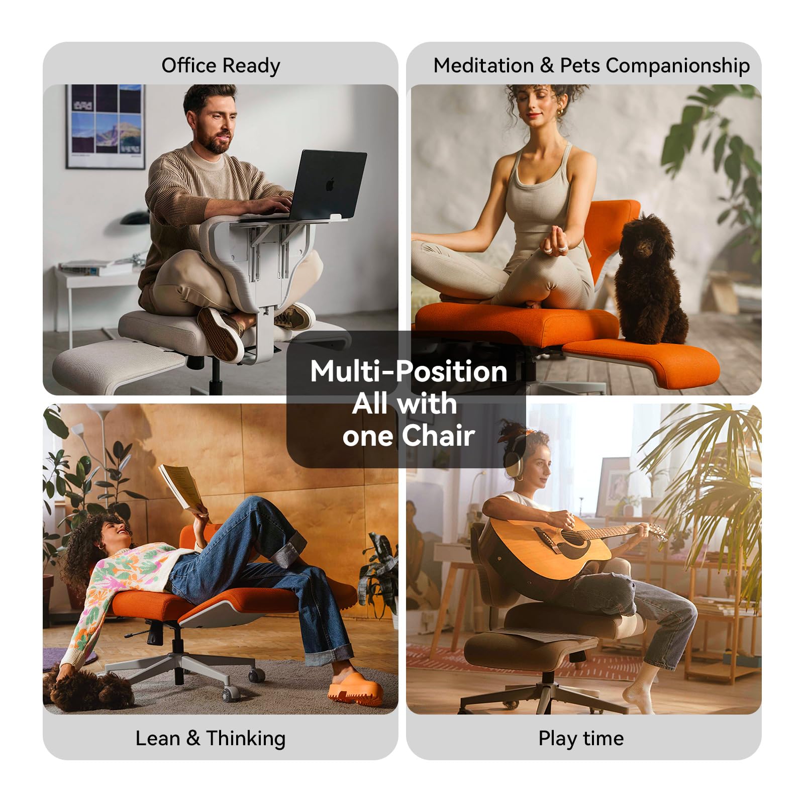 Newtral Freedom-X Cross Legged Office Desk Chairs for Home, Make Up, Bed Room