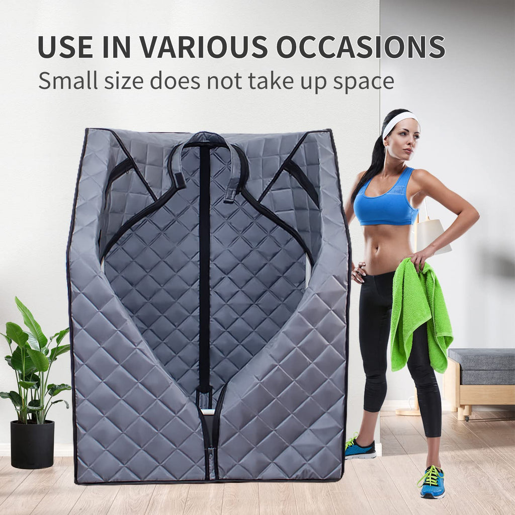 WEALTHOME Portable Sauna for Home - Steam Sauna Tent, Personal Sauna - Sauna Heater, Tent, Chair, Remote Included for Home Sauna - Enjoy Your Own Personal Spa