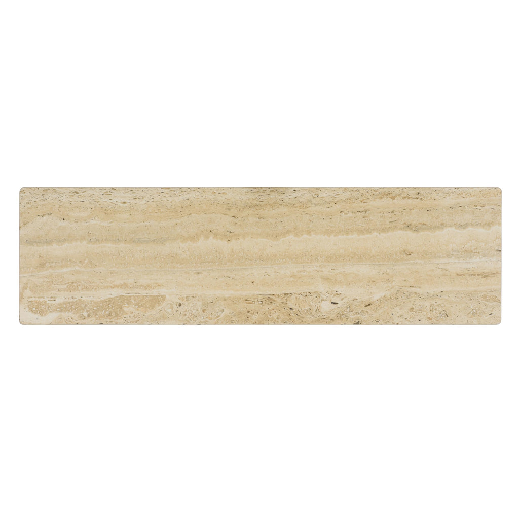 SAFAVIEH Home Collection - Lenin Console Table, Beige Ceramic Top with Black Metal Frame (CNS3706A)