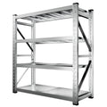 Kobito 68.9W'' Storage Shelves 4 Tier Stainless Steel Shelf Utility Rack Shelf 2200LBS Adjustable Shelf Storage Rack for Garage Supermarket, Warehouse,Industrial,Basement,68.9" Wx70.87''Hx23.7''D