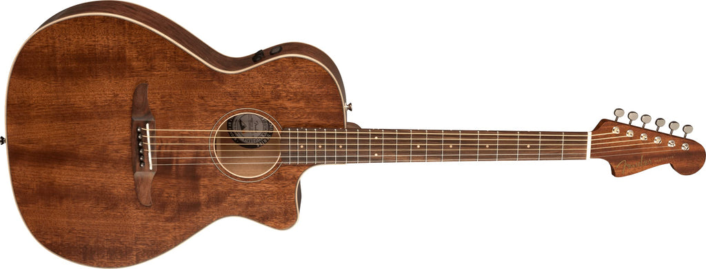 Fender All-Mahogany Newporter Special Acoustic Guitar, with 2-Year Warranty, Natural, Pau Ferro Fingerboard, with Gig Bag