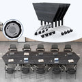 Folding Conference Table,Mobile Conference Room Tables with Wheels,47.2In Modern Seminar Tables,Flip Top Training Table for Office Classroom,Space-Saving Design