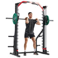 Sunny Health & Fitness Premium Squat Smith Machine - 3 in 1 Multifunction Power Rack with Adjustable Pull Up Bar for Home Gym – SF-XF920021
