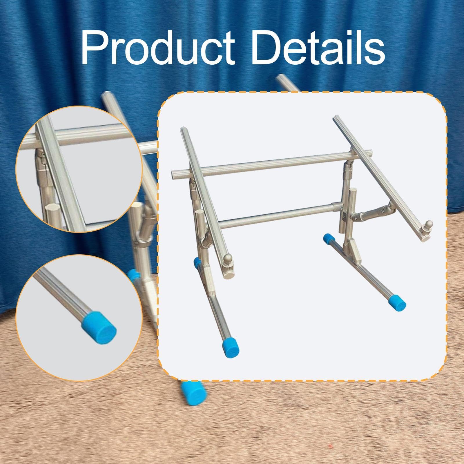 KiBcsLic Embroidery Stitch Stand, Aluminum Alloy, Sturdy, Practical Adjustable, Floor Standing, Embroidery Frame Stand , 2 Bar