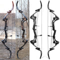ZSHJGJR Recurve Bow American Hunting Bow 320FPS Draw Weight 40-55lbs Adjustable Compound Bow Right Hand for Archery Hunting Fishing Shooting (Black Bow Only)
