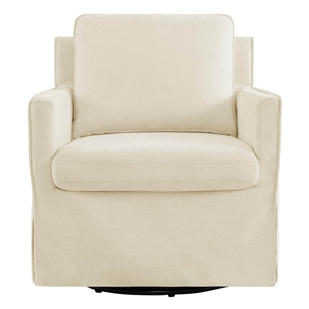 KISLOT Swivel Accent Chair with Ottoman, Rocking Recliner 360 Degree Swivel Armchair Machine-Washable Cover for Nursery Living Room Bedroom