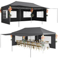 10x20 Pop Up Canopy Tent – Heavy Duty Party Tent with 6 Removable Sidewalls, 6 Sand Bags & Roller Bag, Waterproof UV-Protective Tents for Parties, Adjustable Height Instant Shelter