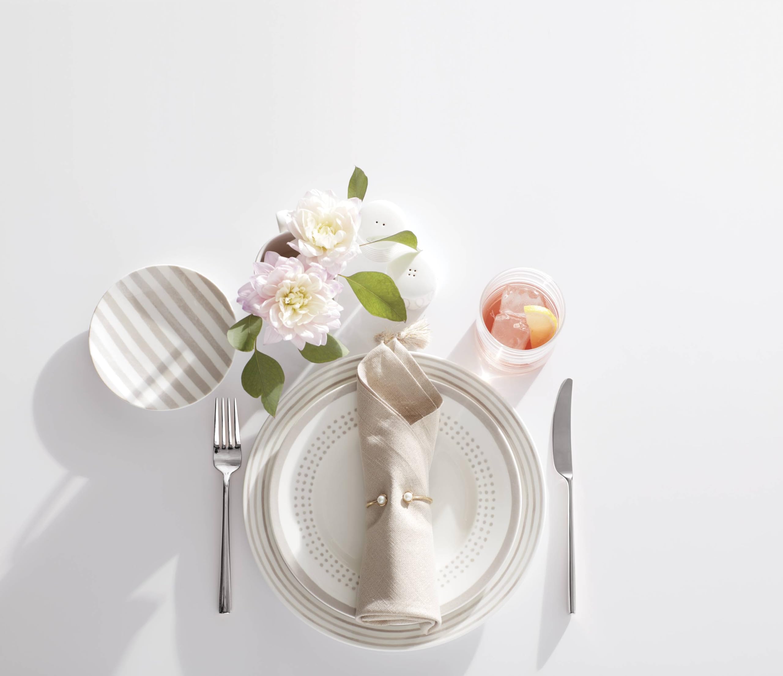 Kate Spade New York Malmo 20-Piece Flatware Set, 4.30 LB, Metallic