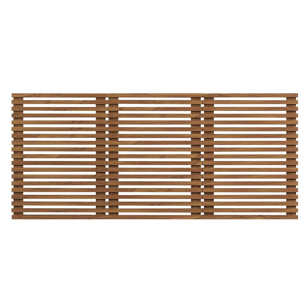 Modway Render Mid-Century Modern Wall-Mount Headboard in Walnut, Queen (U.S. Standard)