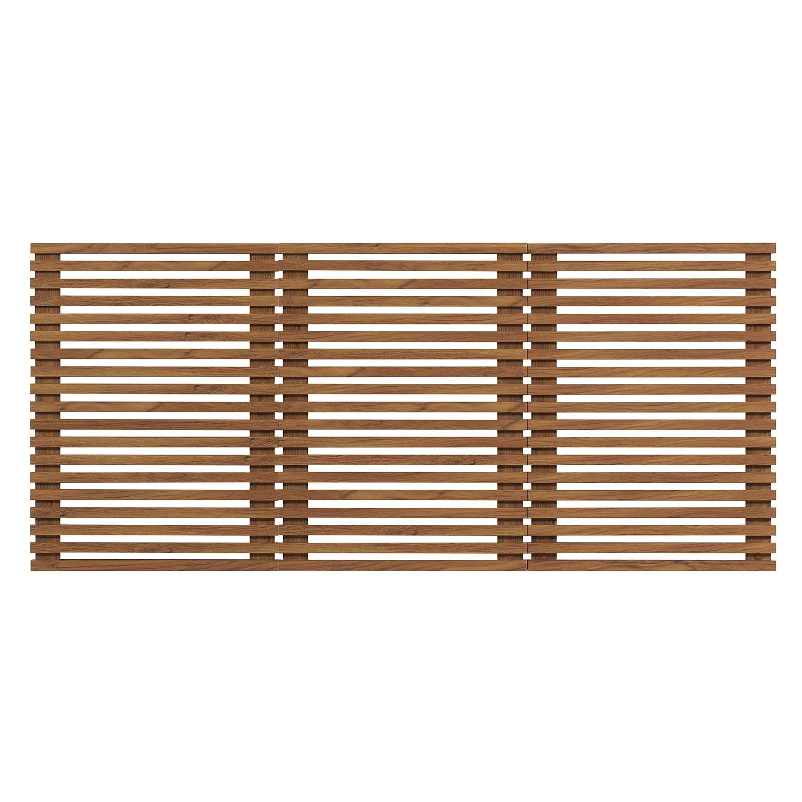 Modway Render Mid-Century Modern Wall-Mount Headboard in Walnut, Queen (U.S. Standard)