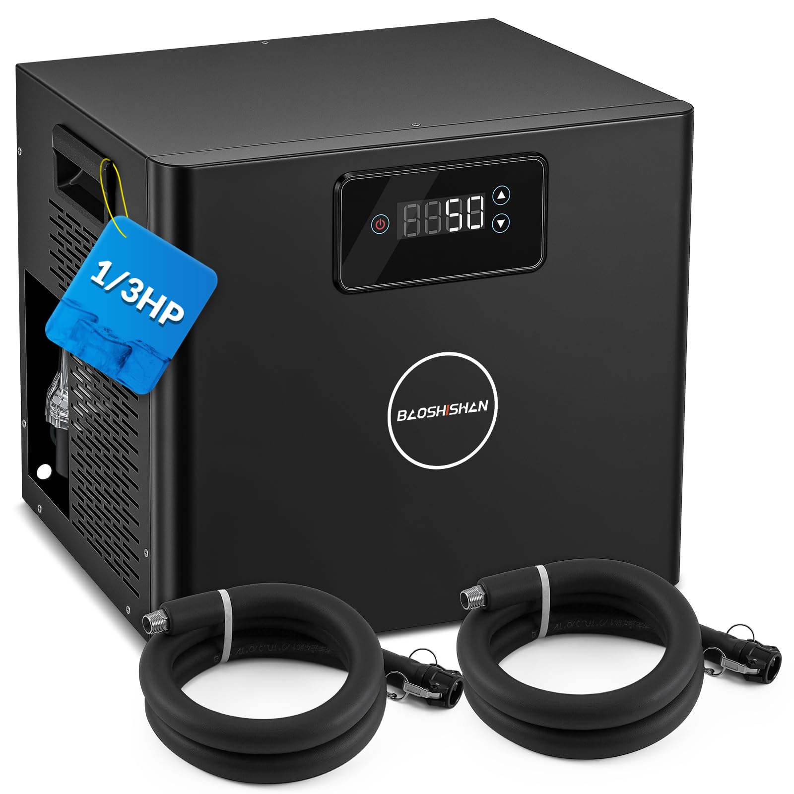BAOSHISHAN Cold Plunge Chiller 1/3 HP for Ice Bath Tubs, with Built-in Filter & Pump, Easy Setup with Insulated Hoses, Ideal for Ice Bath Cold Therapy Muscle Recovery 110V