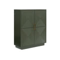Signature Design by Ashley Geirwood Contemporary Accent Cabinet with Shelf and Geometric Pattern, Green