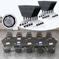 Folding Conference Table,Mobile Conference Room Tables with Wheels,47.2In Modern Seminar Tables,Flip Top Training Table for Office Classroom,Space-Saving Design