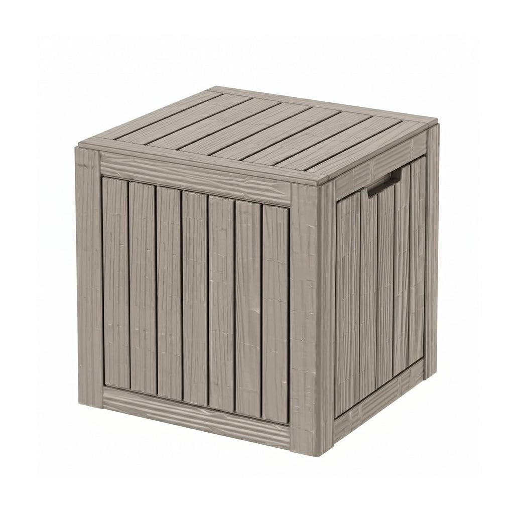 MAKINO 275 Gallon Resin Outdoor Storage Box, Waterproof Deck Box with Lockable Lid, Outside Storage Box for Patio Furniture, Pool Accessories, Garden Tools, Storage Bench for Backyard, Coffee