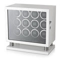 12 Watch Winder for Automatic Watches with LED Light and LCD Touchscreen Control (White)