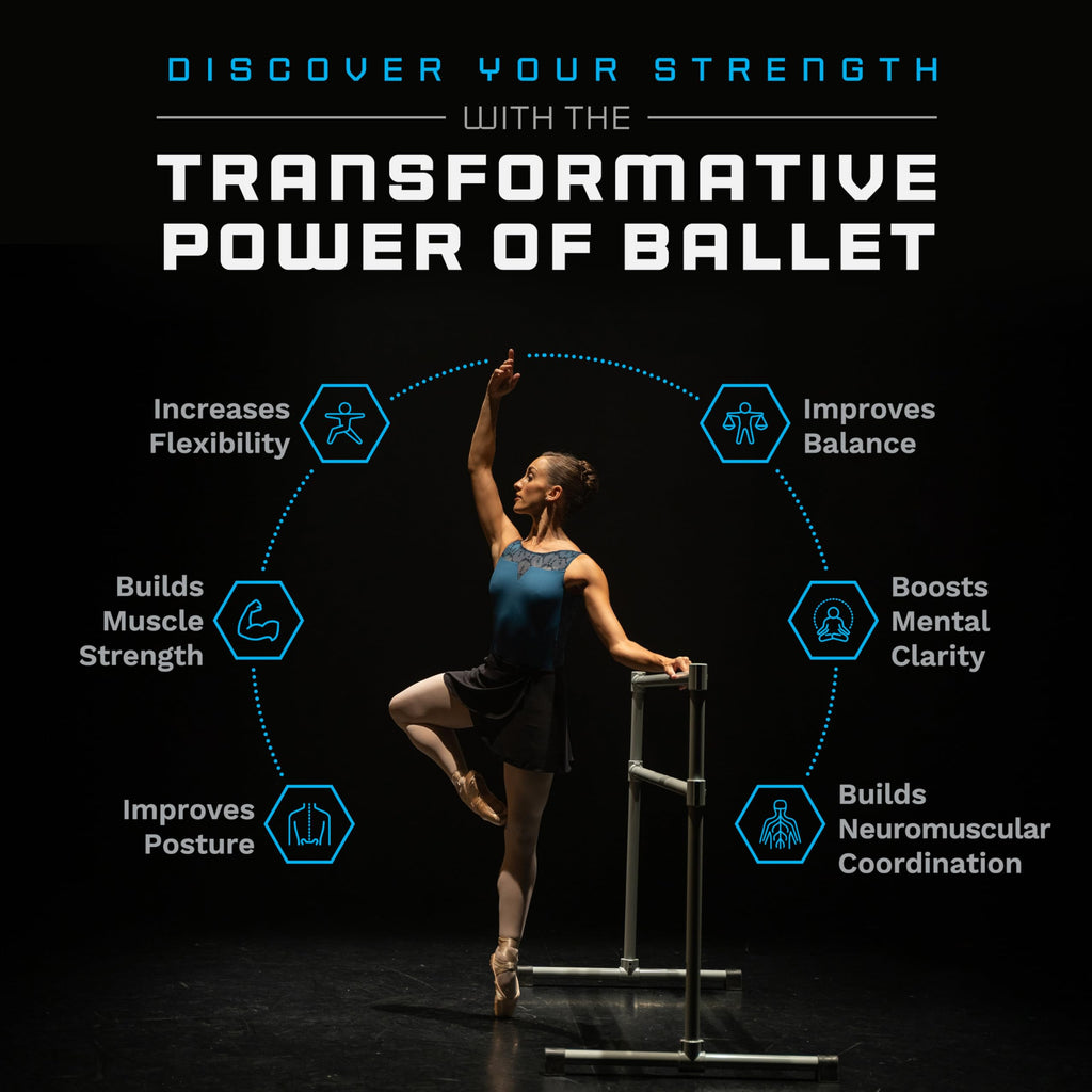 VITA Barre Portable Freestanding Double Ballet Barre, Extreme, 10 Ft Bars, Satin Silver, Steel | Fixed Height, Made in USA, Home or Gym Exercise Equipment for Kids & Adults | Dance, Fitness, Pilates