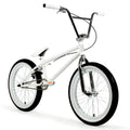 Elite BMX Bicycle 18", 20" & 26" BMX Bike - Freestyle BMX Bike All Models Come with 3 Piece BMX Crankset (20", White)