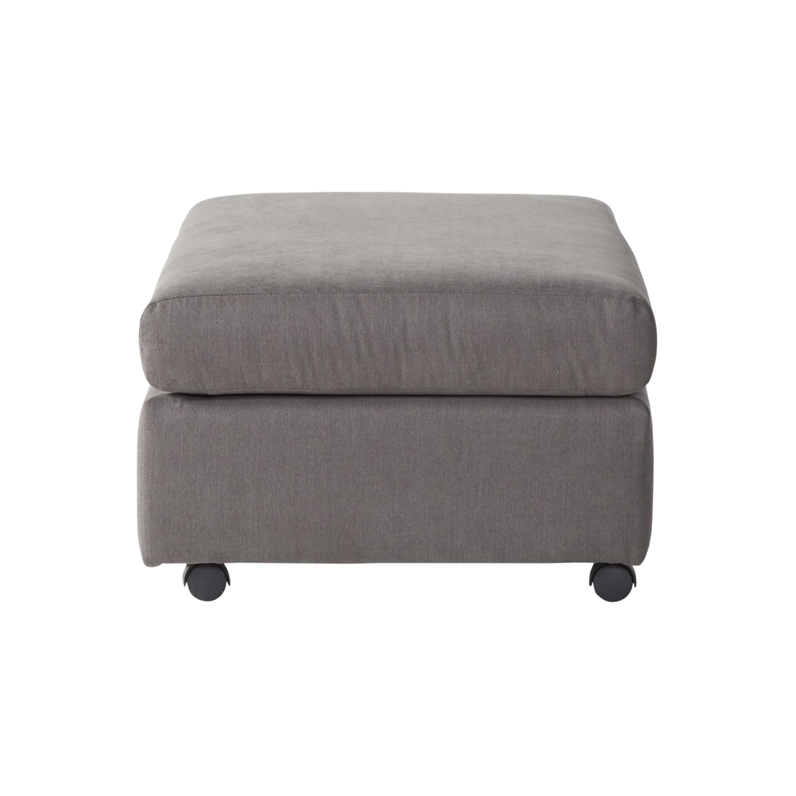 Roundhill Furniture Enda Oversized Living Room Pillow Back Cuddler Arm Chair with Ottoman, Carbon Gray