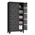 erosoei Metal Lockers for Employees, 15 Doors Metal Storage Locker with Card Slot and Ventilation Holes, Steel Employee lockers for Home Office School Gym Garage, Requires Installation