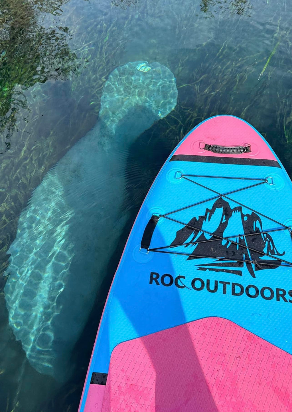 Roc Inflatable Stand Up Paddle Board 10' 6" with Premium SUP Paddle Board Accessories, Wide Stable Design, Non-Slip Comfort Deck for Youth & Adults (Pink)