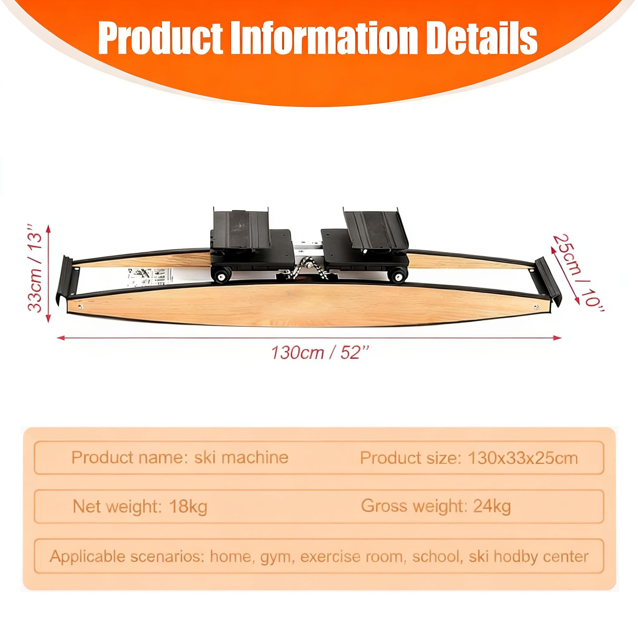 DIUNAOZI New Ski Trainer, Ski Simulator Machine for Full Body,3D Cross Trainer, Strength and Balance Training Tool Set, Noiseless Ski Exercise Machine for Skiing Beginners, Home Use
