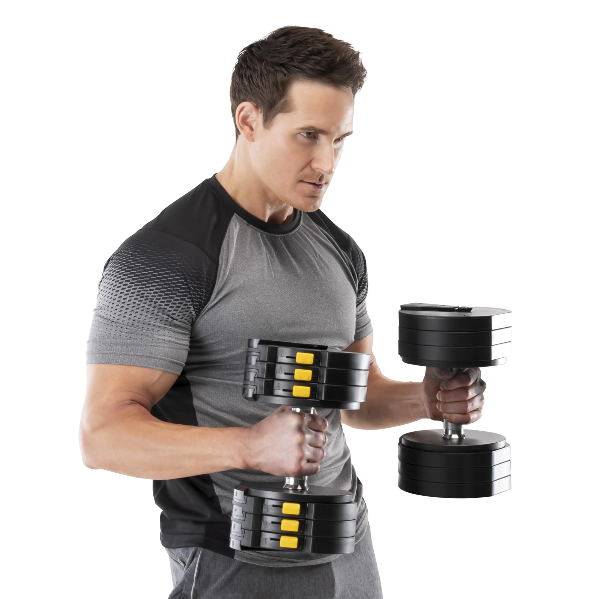 Marcy 100lb Adjustable Dumbbell Set (Pair), 50lb Each - ADDB-2597