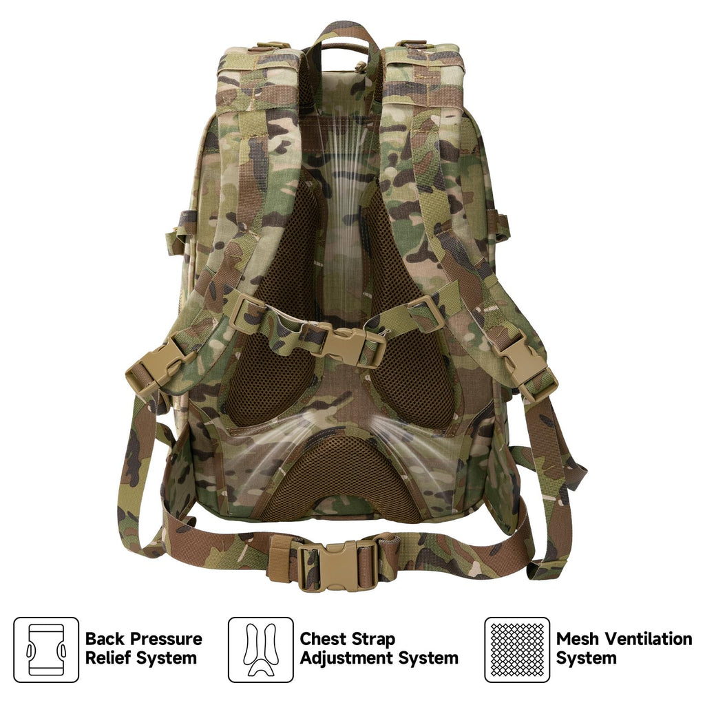 EXCELLENT ELITE SPANKER 40L Tactical Military Backpack for Men and Women Large Rucksack Assault Pack Bag for Outdoor Camping, Hiking(Multicam)