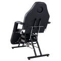 KEIKI Massage Salon Tattoo Chair Esthetician Bed with 2 Tray, Hydraulic Stool, Standard Multi-Purpose 3-Section Facial Bed Table with Adjustable Spa Beauty Equipment, Easy Assembly, Black