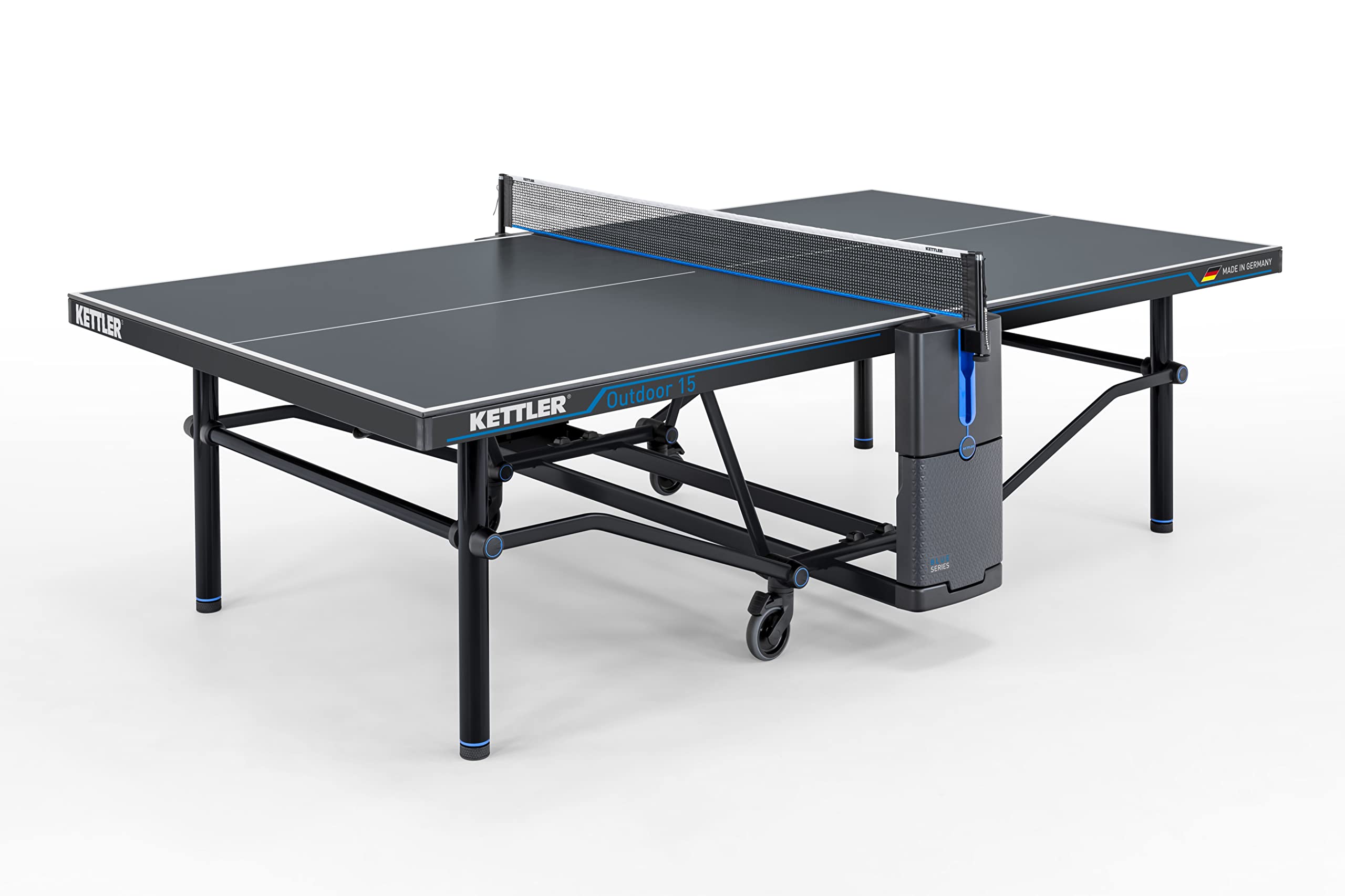 KETTLER Outdoor 15 Table Tennis Table Ready to Play Bundle