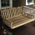 A & L Furniture Yellow Pine Royal English Garden Swing Bed, 6', Olive Gray